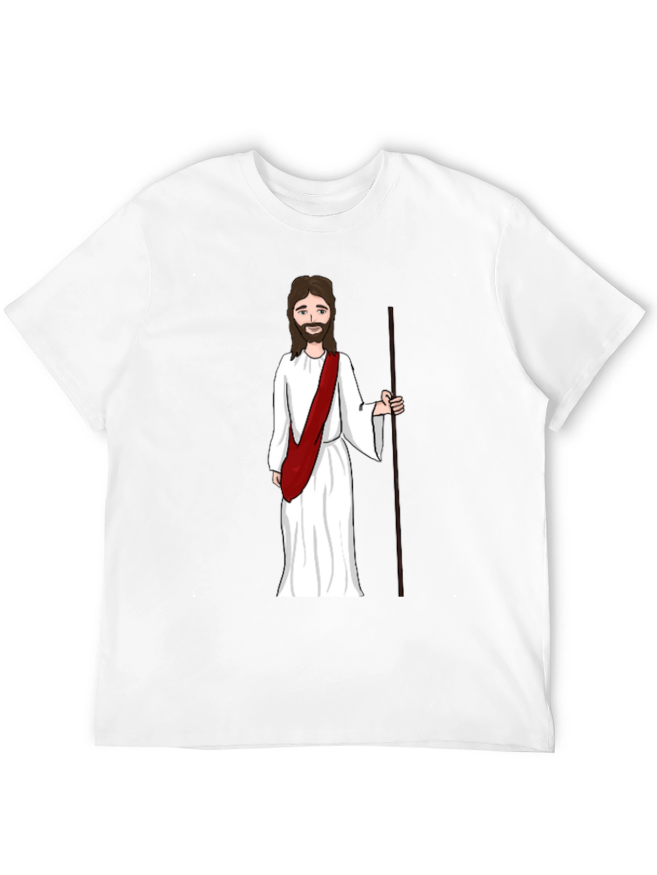 Black Jesus Cartoon Black T-Shirt view 12