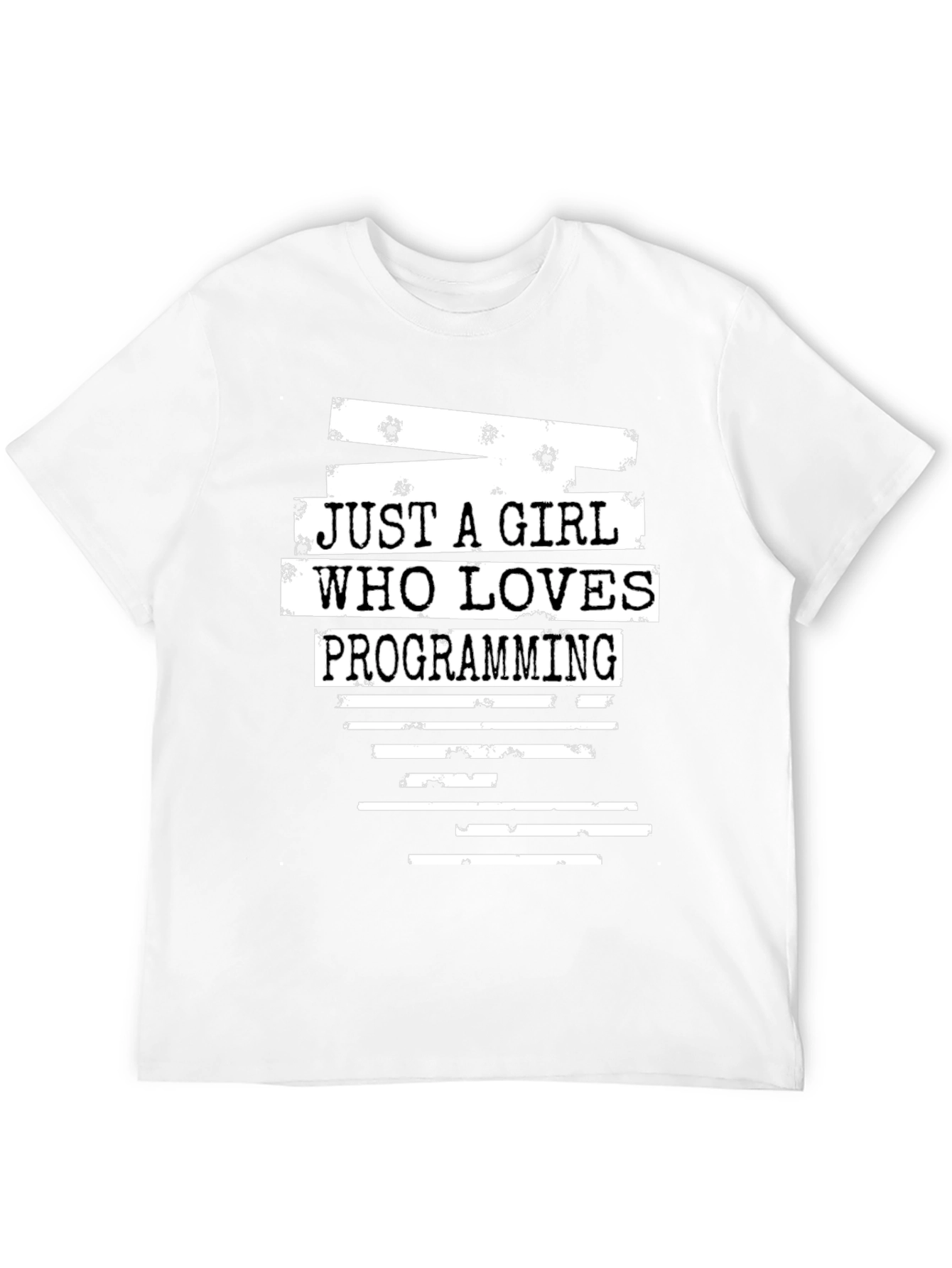 Black Just A Girl Who Loves Programming Graphic T-Shirt view 12