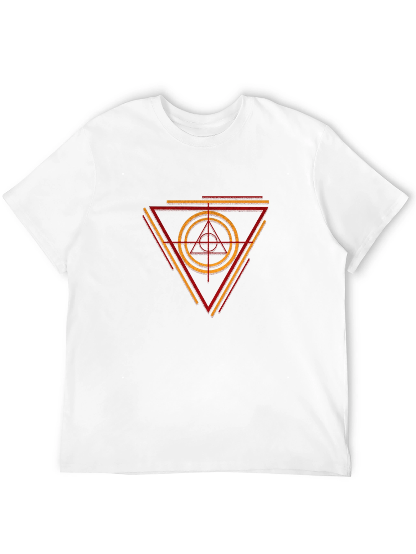 Black Geometric Triangle Graphic Tee - Stylish Menswear view 12