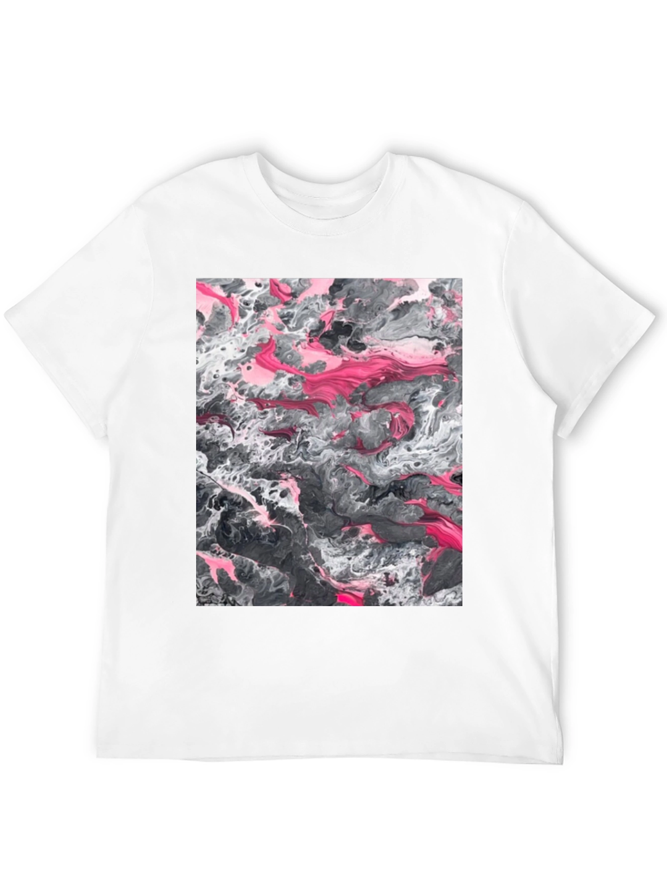 Black Abstract Art Print Black T-Shirt view 12
