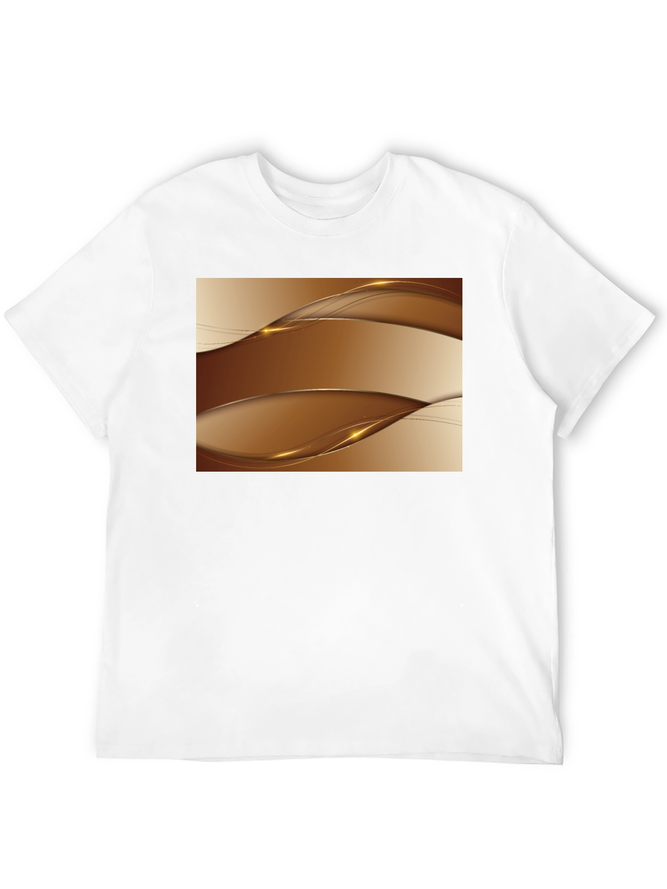 Black Stylish Abstract Wave Design Black T-Shirt view 12