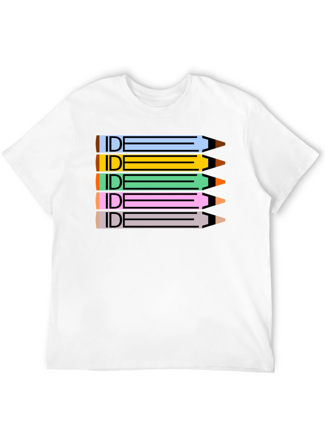 IDE Pencil Stack Graphic Tee - Creative Designer Shirt - 12