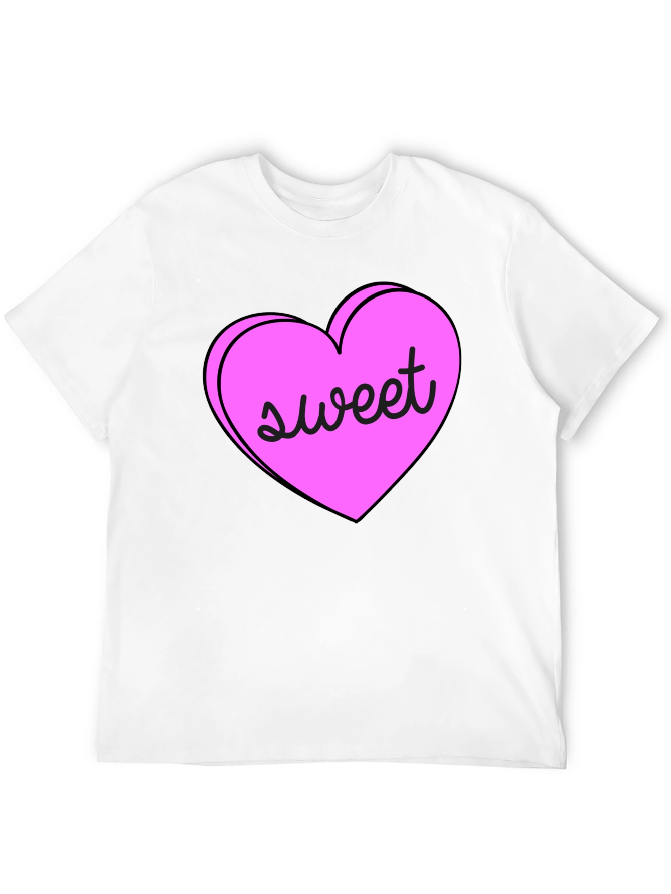Black Sweet Heart Valentine's Day T-Shirt view 12