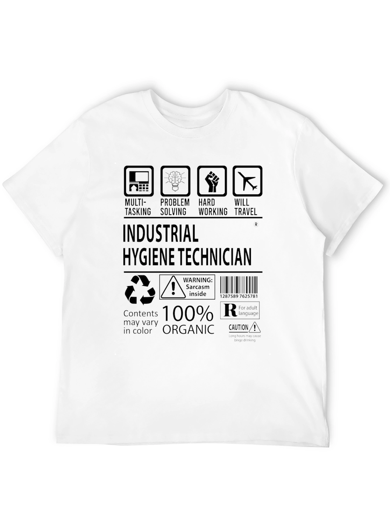 Black Industrial Hygiene Technician T-Shirt view 12
