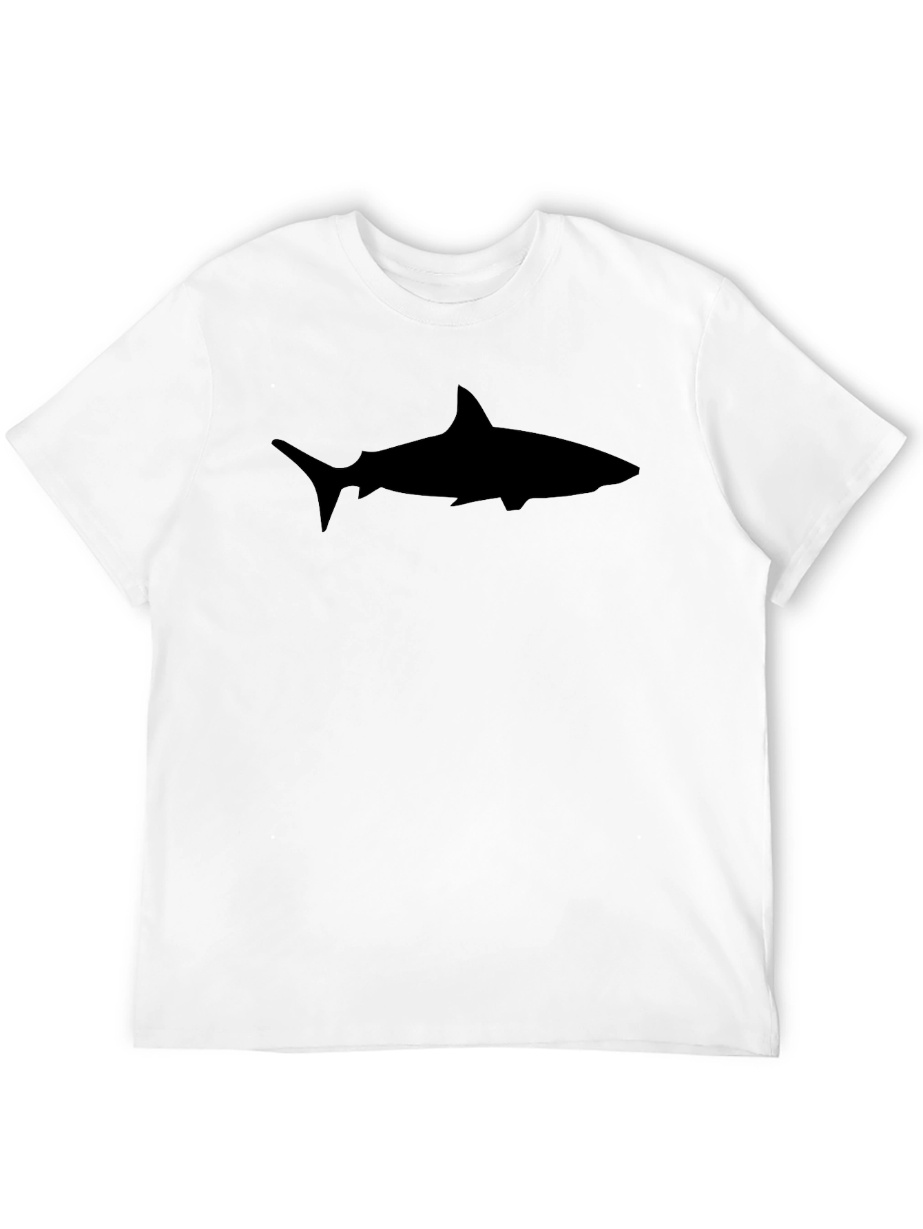 Black Shark Silhouette Black T-Shirt view 12