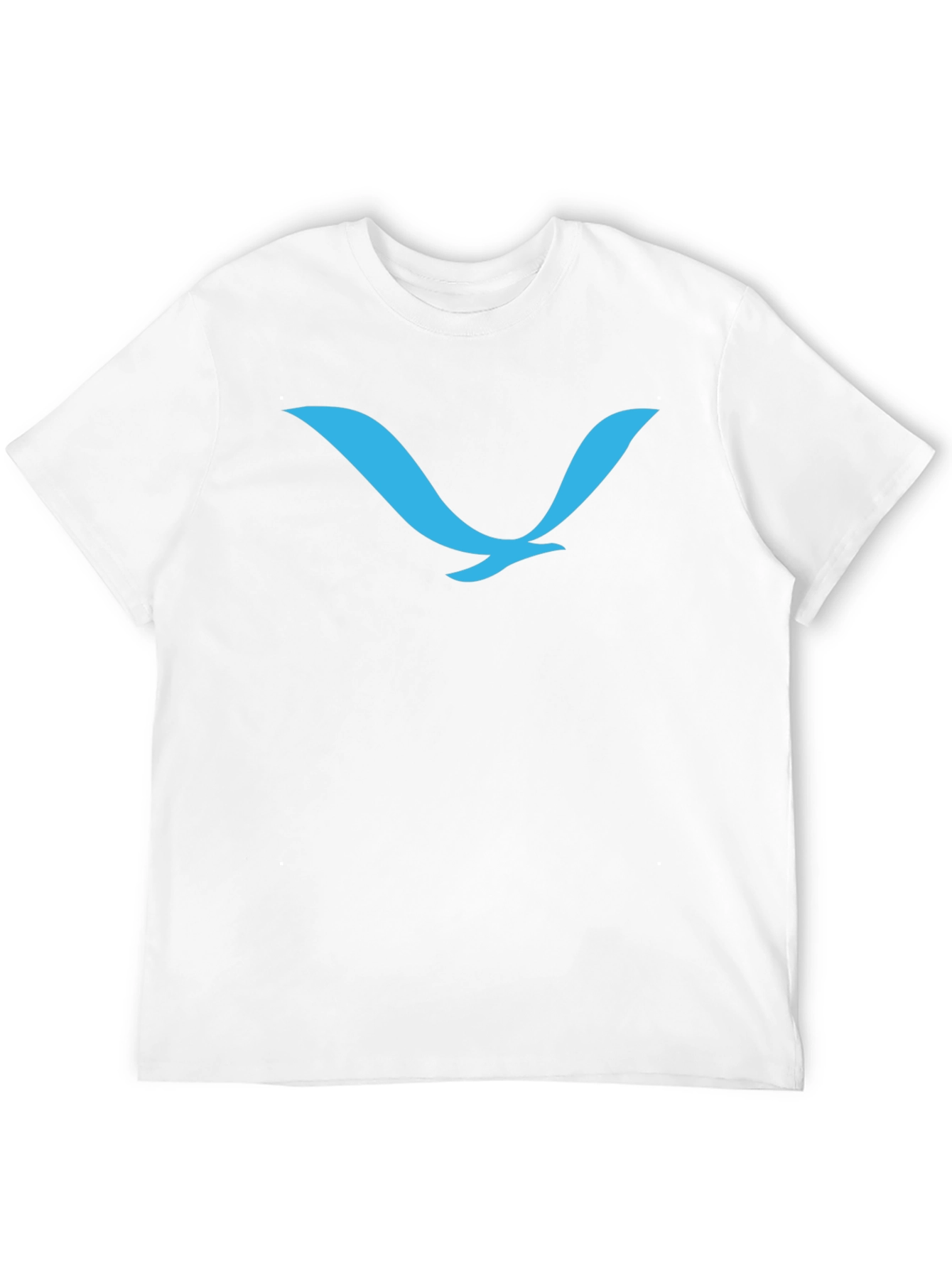 Black Stylish Black T-Shirt with Teal Bird Logo view 12