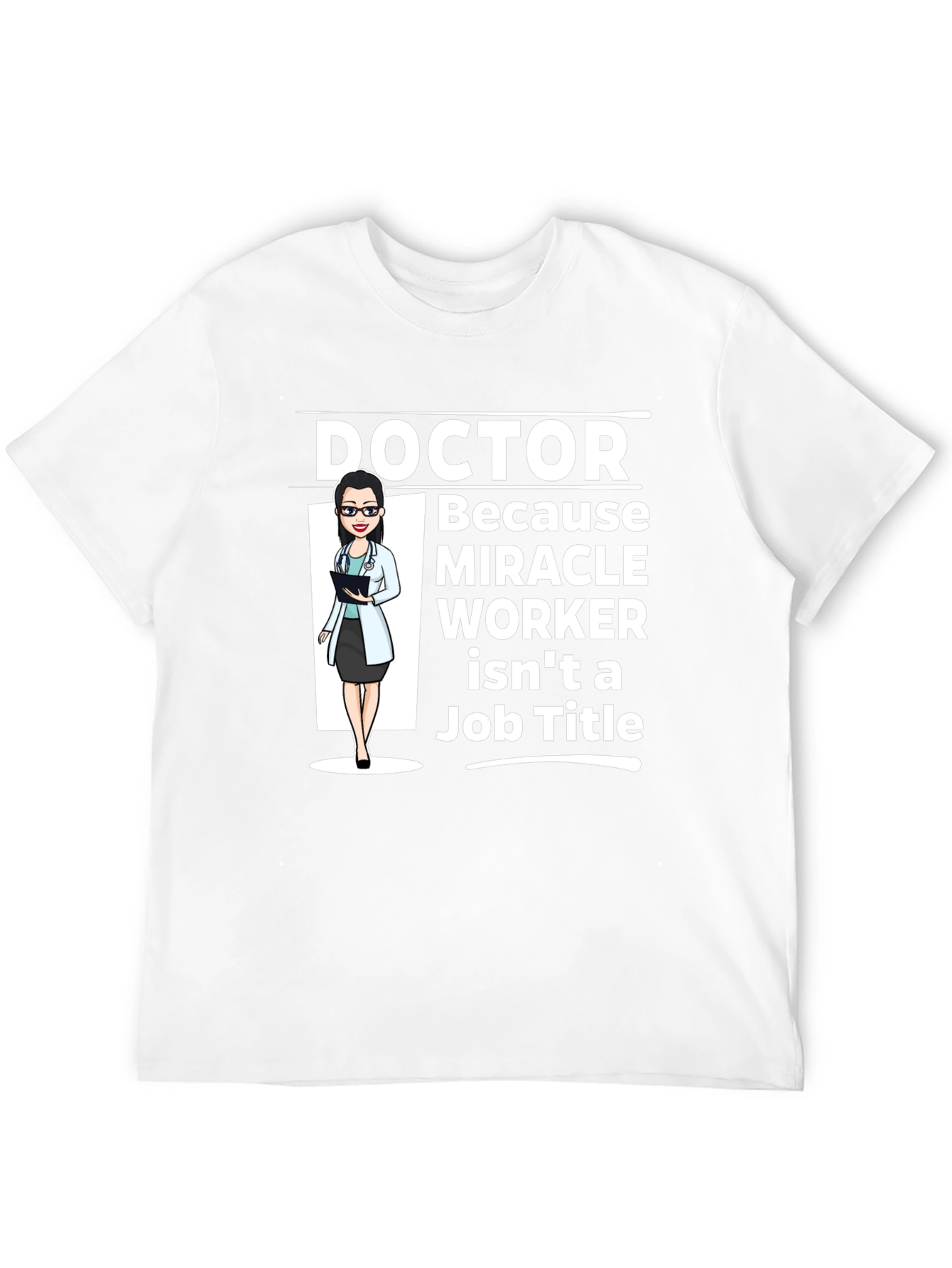 Black Doctor Miracle Worker T-Shirt - Black Cotton Tee view 12