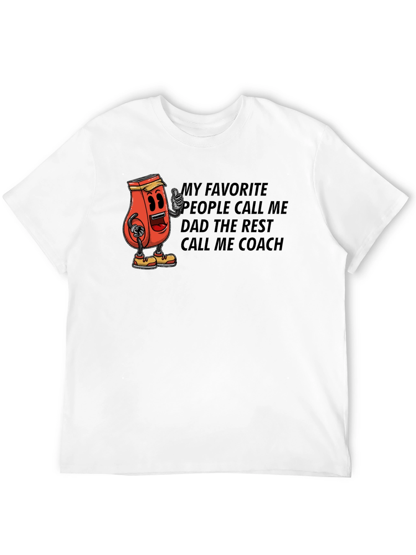 Black Dad Coach Funny T-Shirt view 12