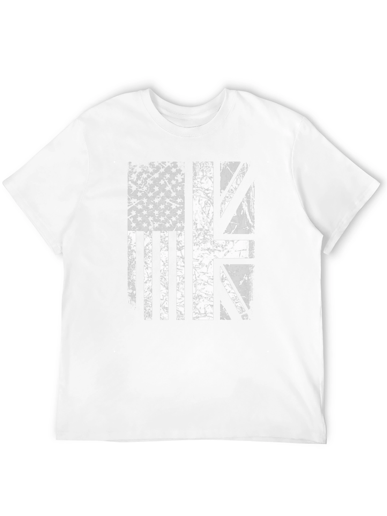 Black USA & UK Flag Graphic Print Tee view 12
