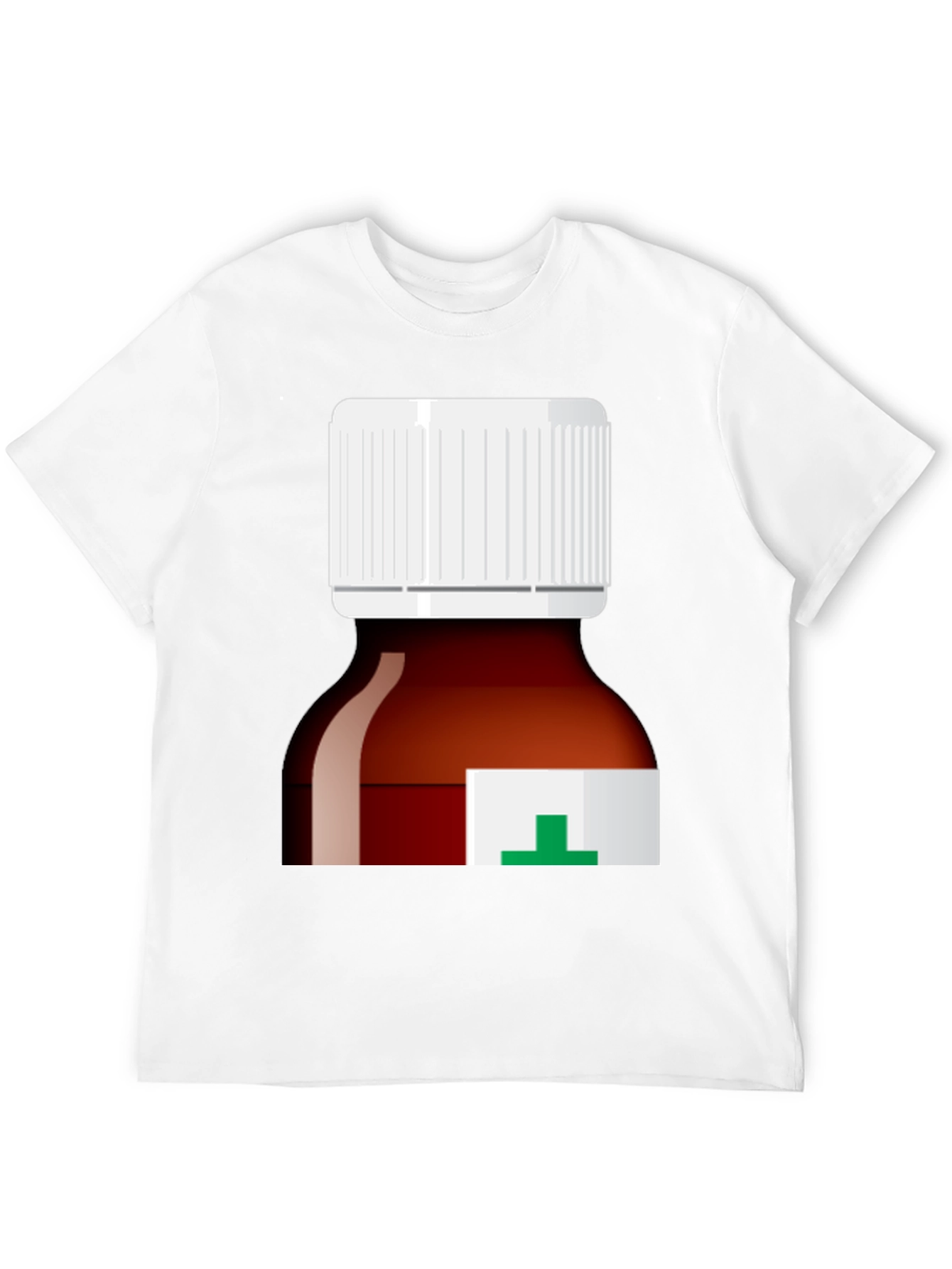 Black Pill Bottle Graphic T-Shirt - Novelty Medicine Tee view 12