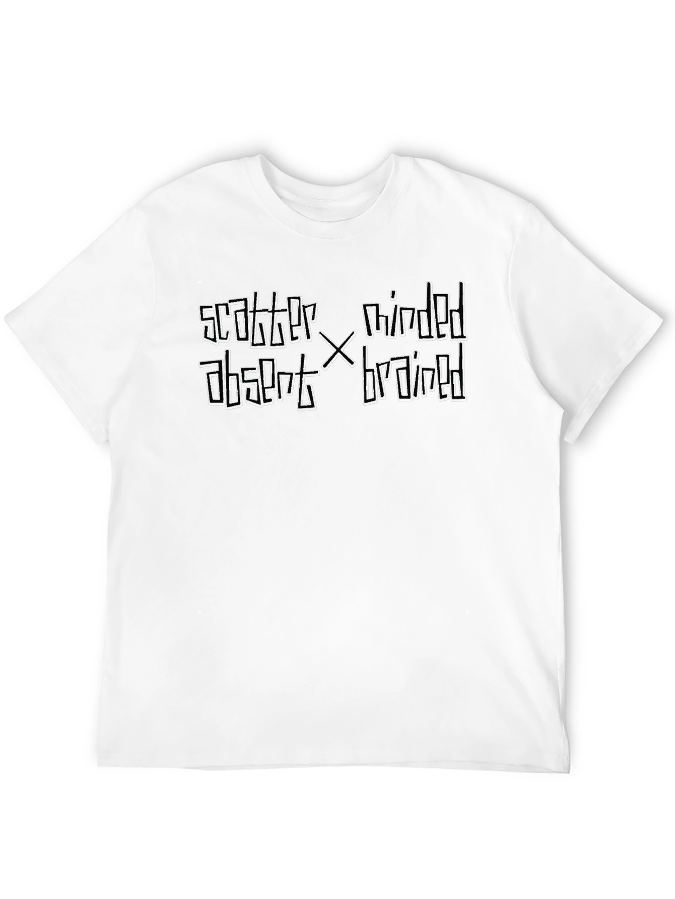 Black Scatter Minded Brain Tee - Black Graphic T-Shirt view 12