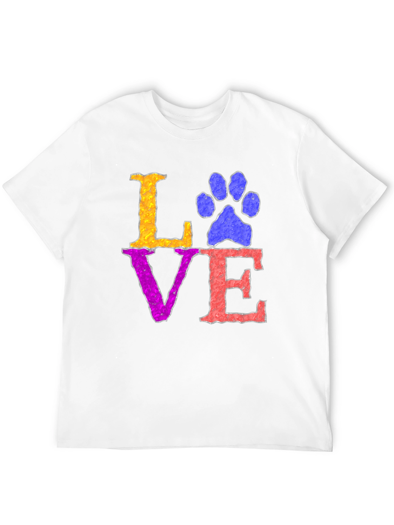 Black Love Paw Print T-Shirt - Pet Lover Tee view 12
