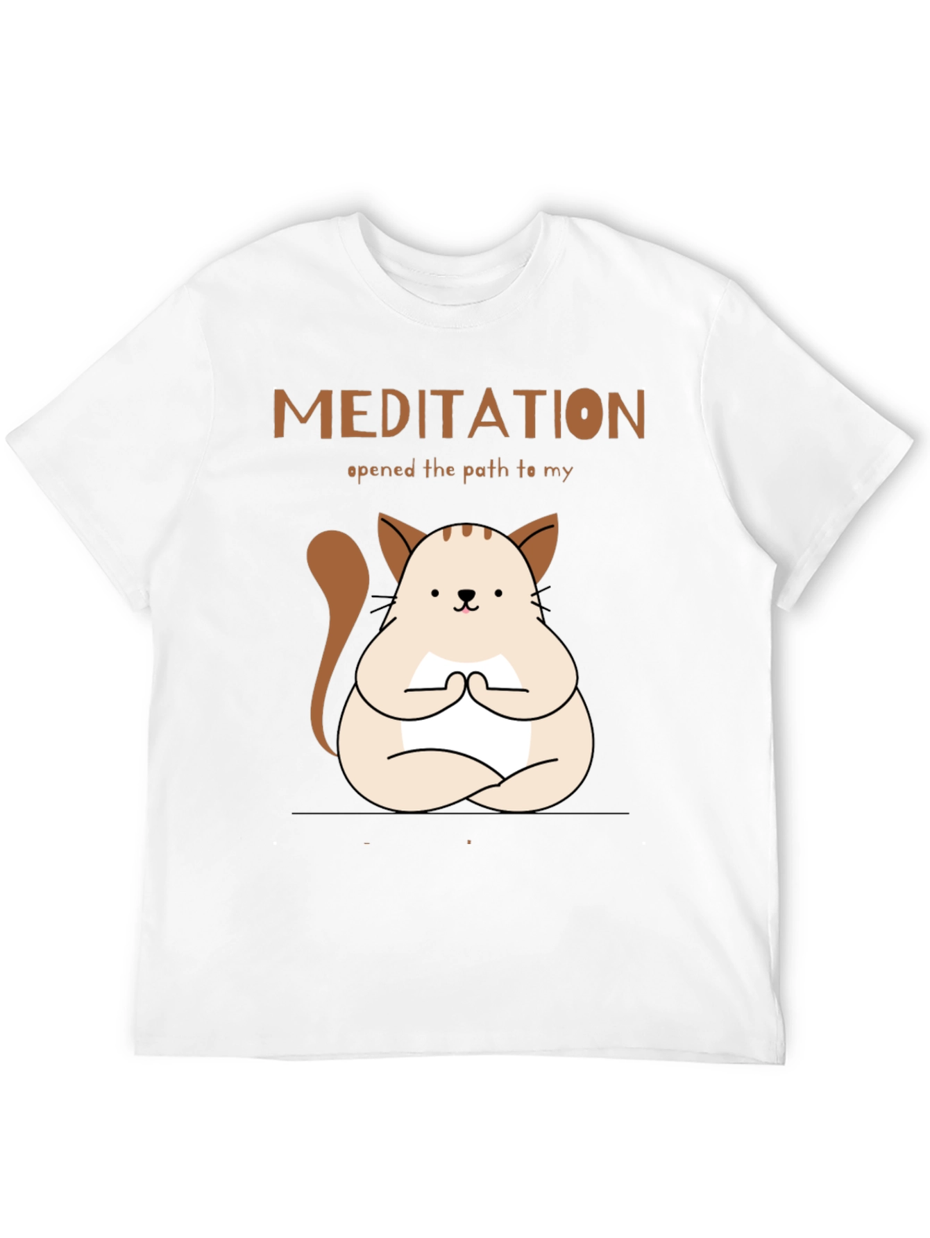 Black Meditating Cat T-Shirt - Find Your Inner Peace! view 12