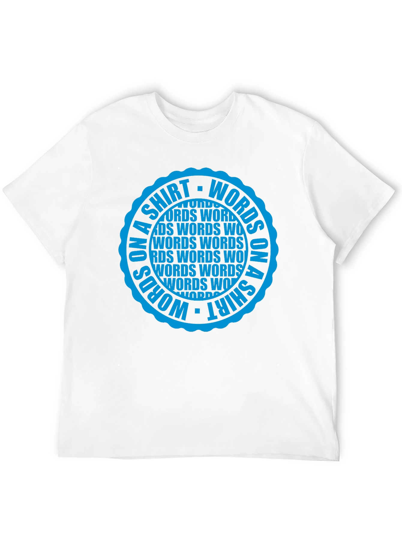 Black Words on a Shirt Tee - Graphic Print Crew Neck view 12