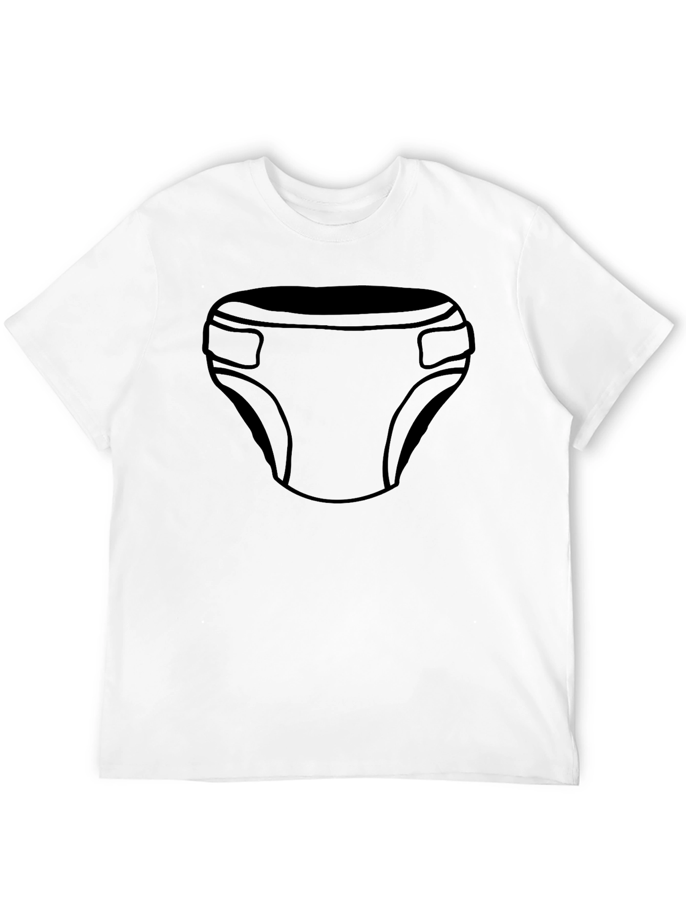 Black Funny Adult Baby Diaper Graphic T-Shirt view 12