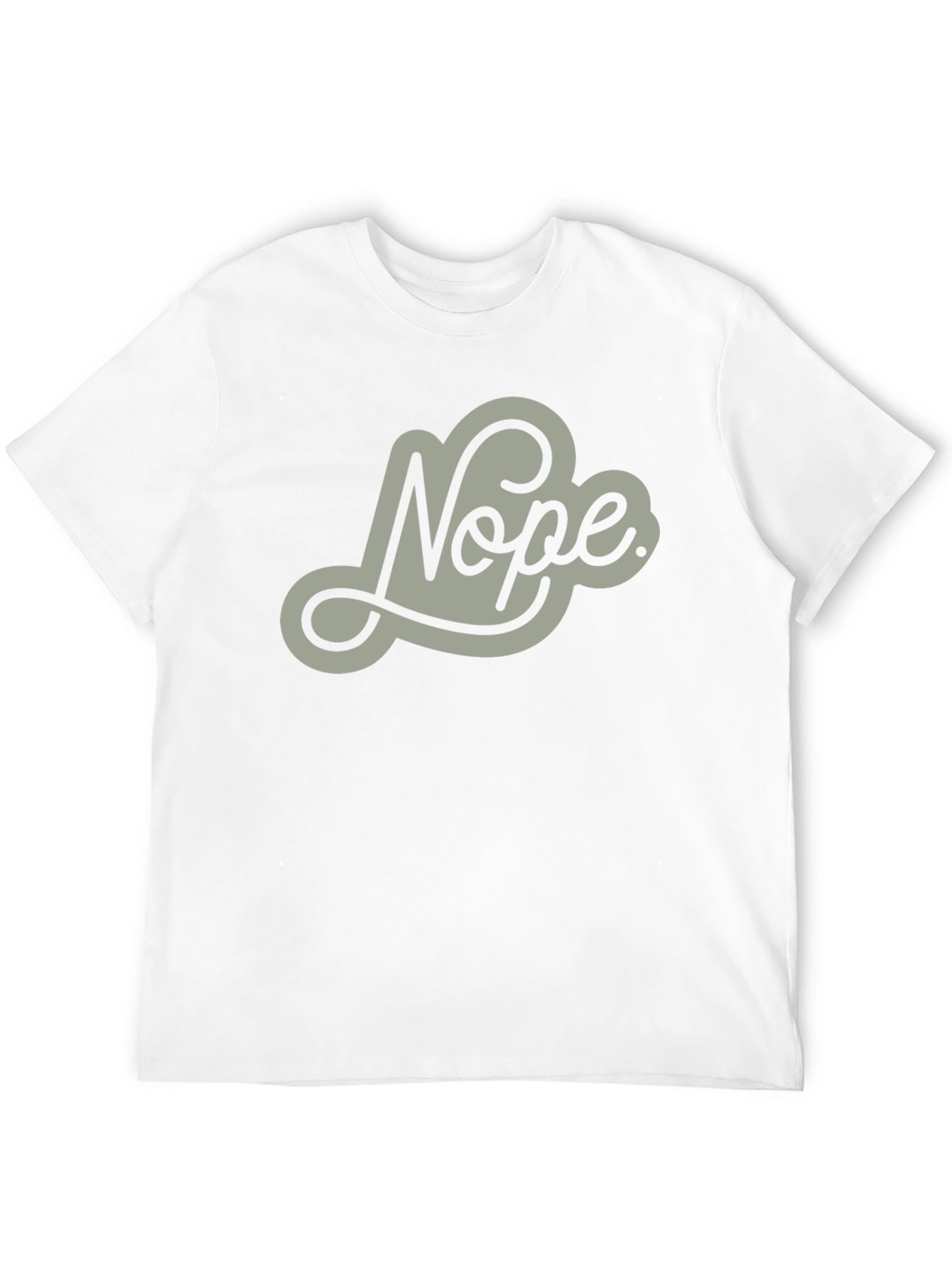 Black Nope Graphic Tee - Mens Casual Crew Neck T-Shirt view 12