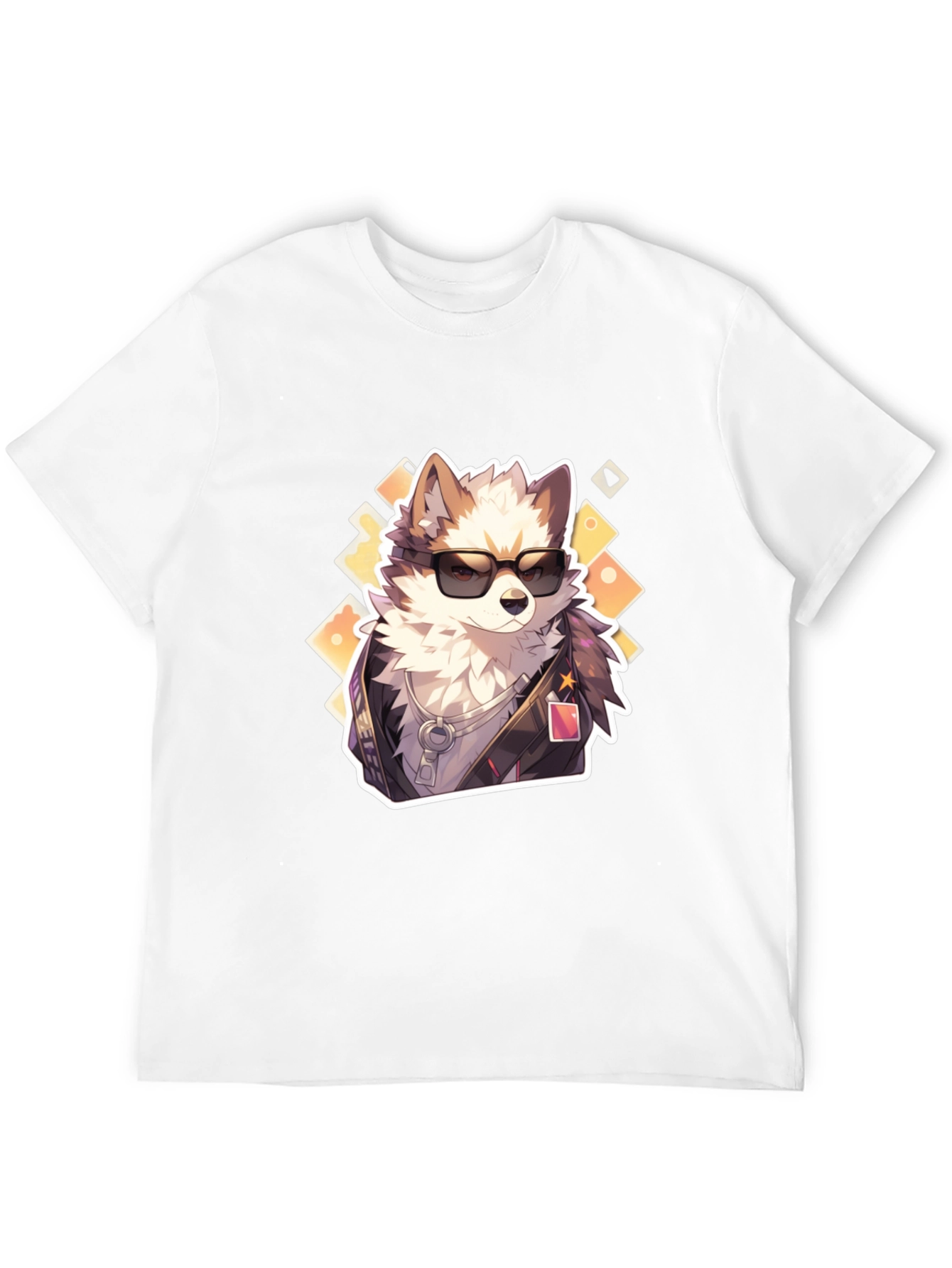 Black Cool Dog Graphic Tee - Trendy Streetwear view 12