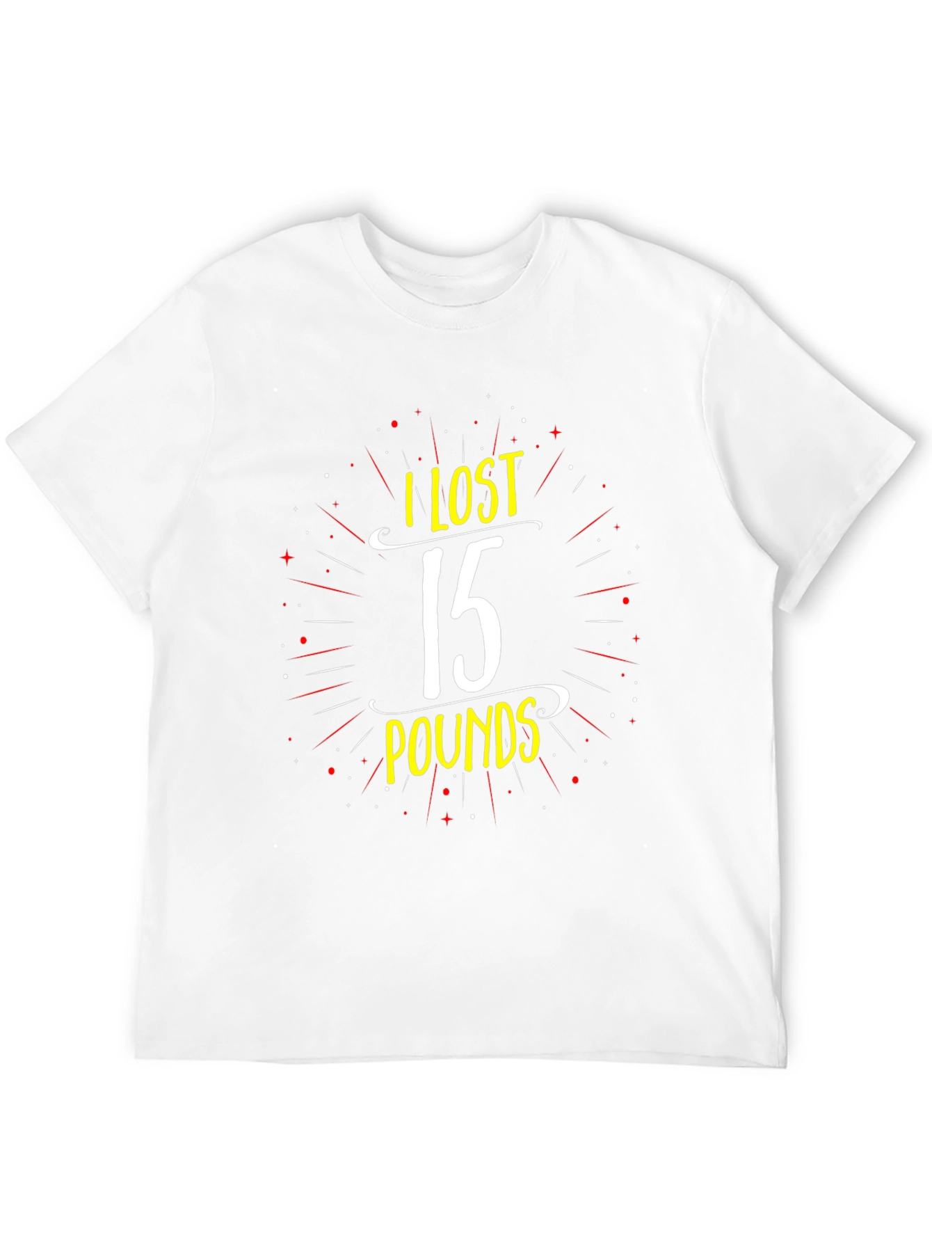 Black I Lost 15 Pounds T-Shirt - Weight Loss Tee view 12