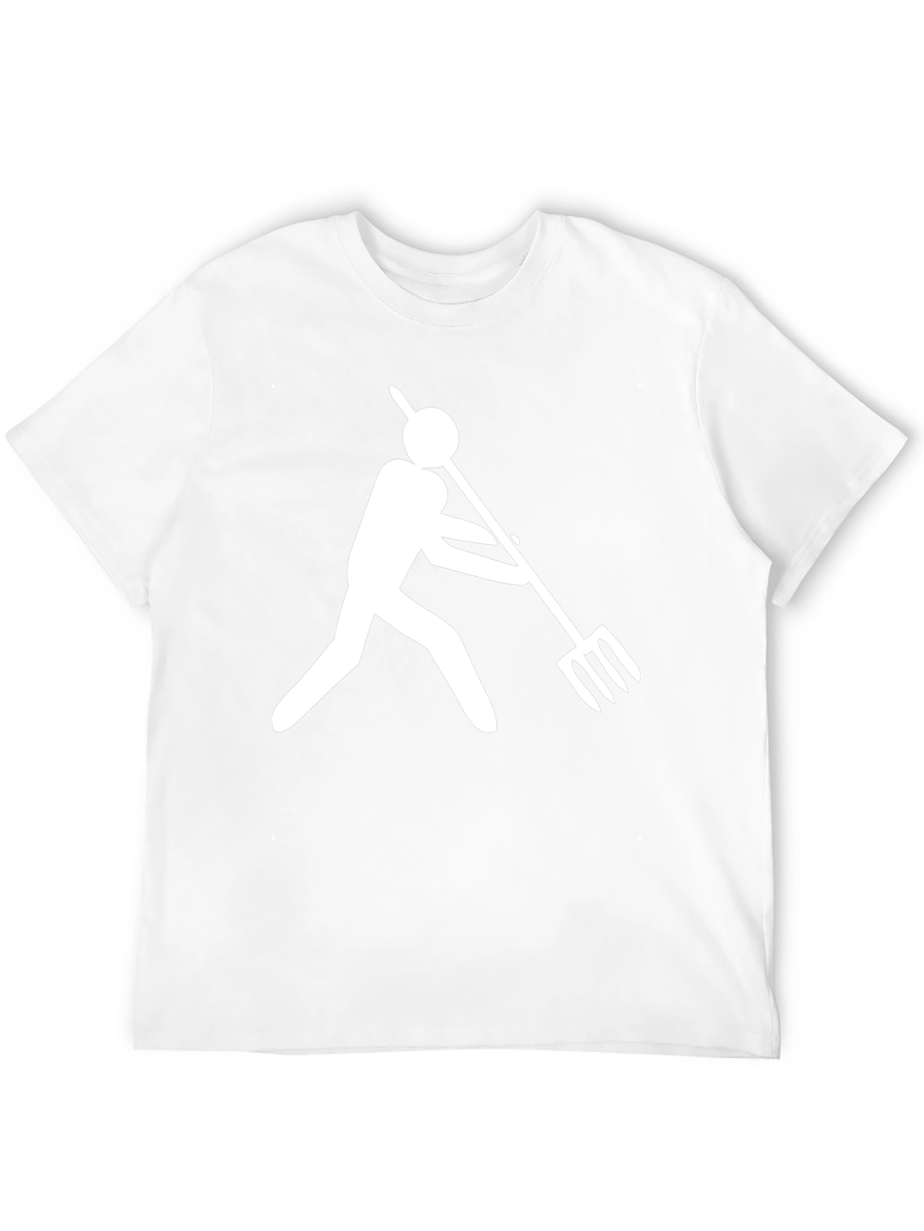 Black Funny Pitchfork T-Shirt - Black Cotton Tee view 12