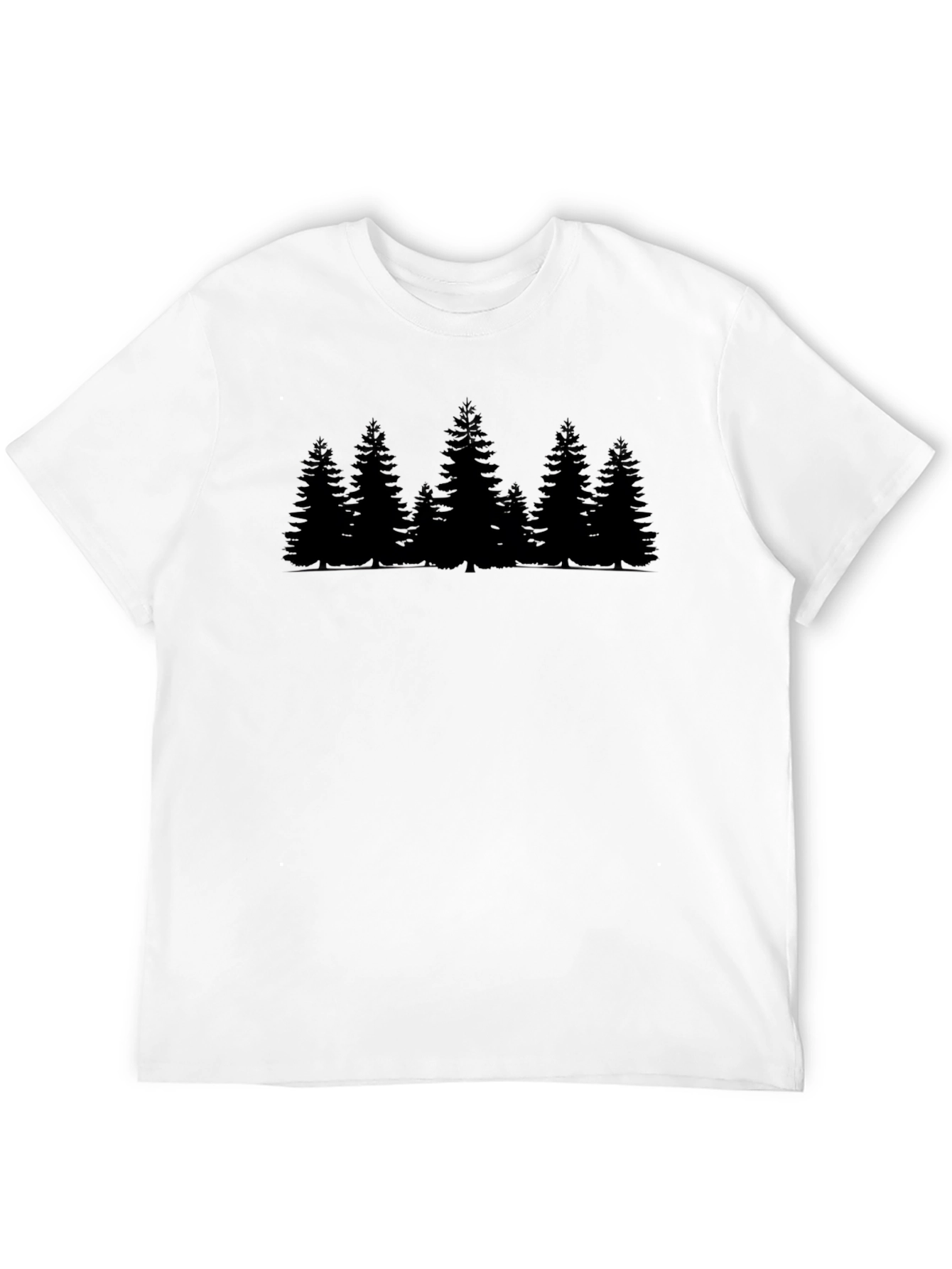 Black Evergreen Forest Graphic Tee - Black view 12