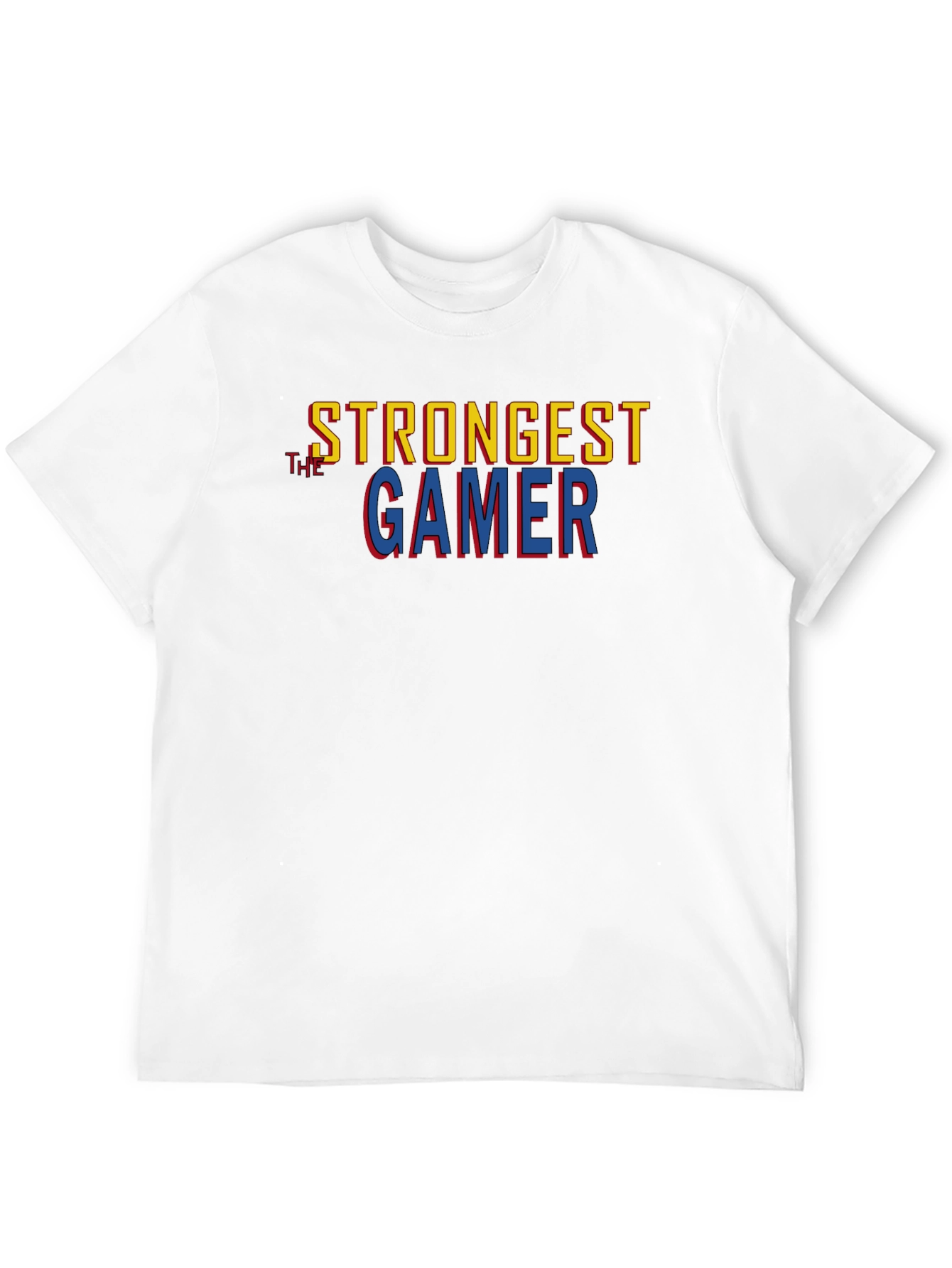 Black Strongest Gamer Black Graphic Tee view 12