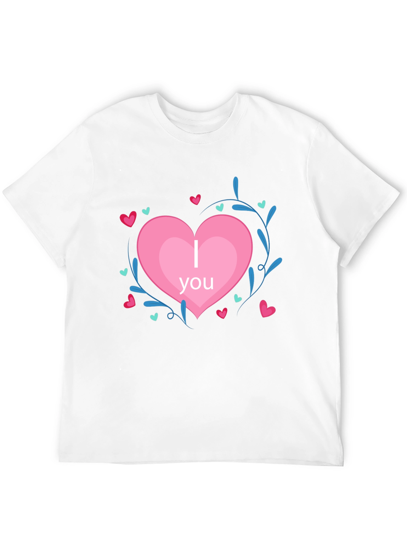 Black I Heart You Graphic Tee - Black Crew Neck T-Shirt view 12