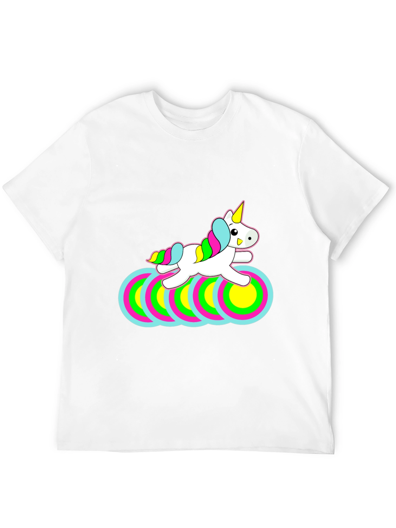 Black Unicorn Circles Black T-Shirt view 12