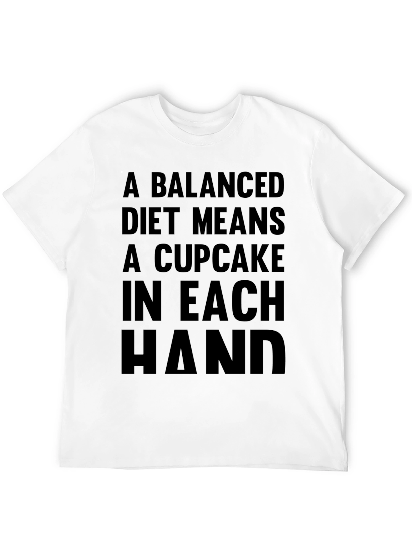 Black A Balanced Diet Cupcake T-Shirt view 12