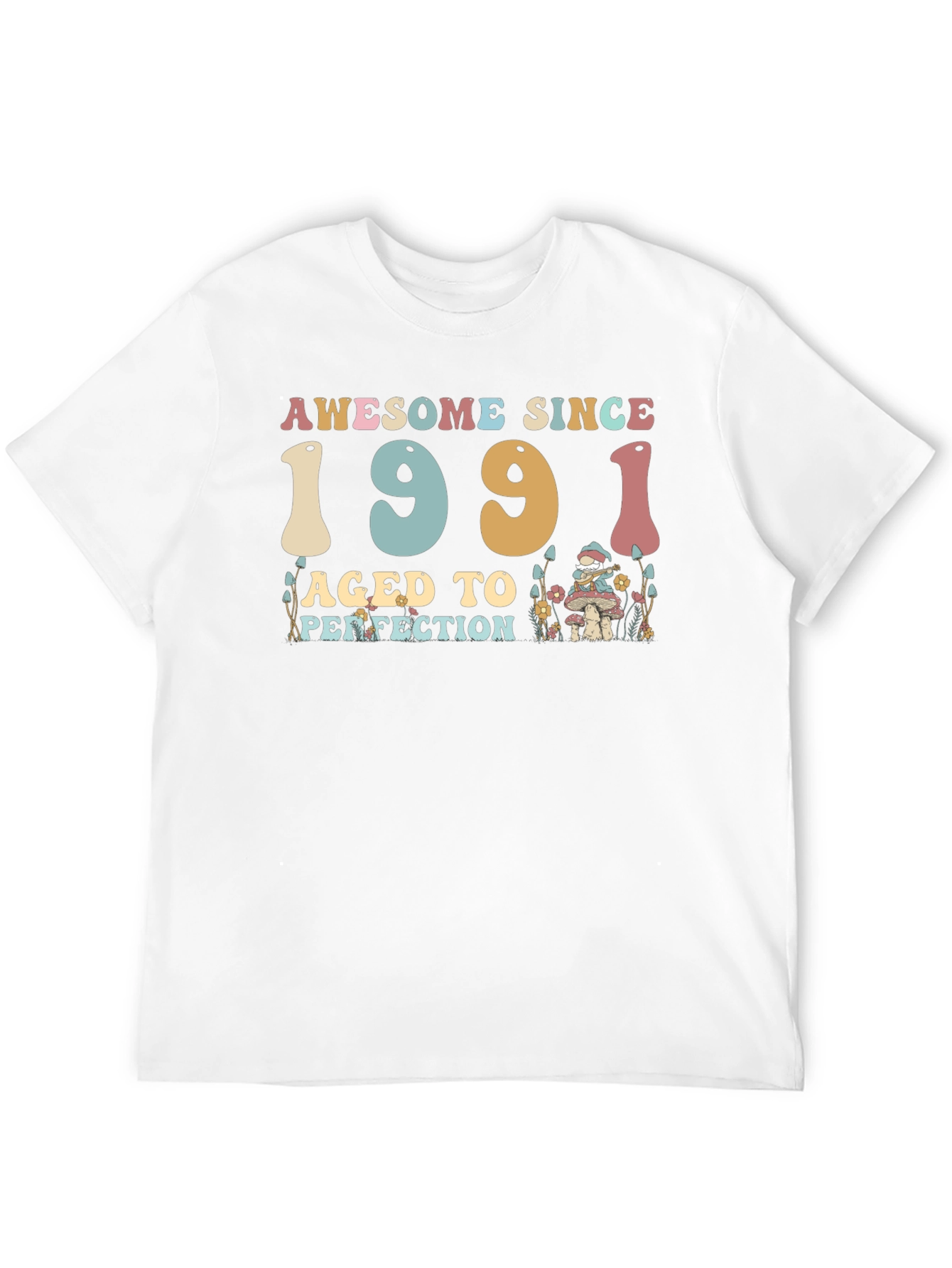Black Awesome Since 1991 Aged to Perfection Black T-Shirt view 12