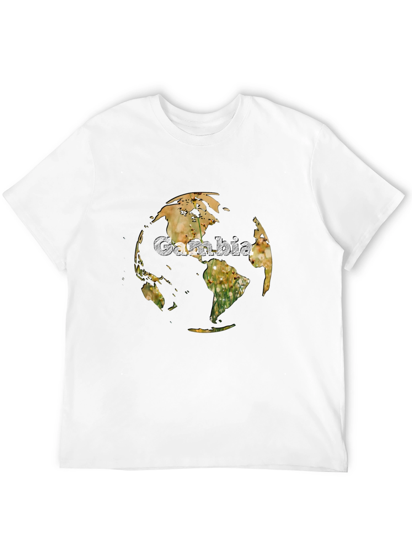 Black Gambia Globe Graphic Tee - Unique Design view 12
