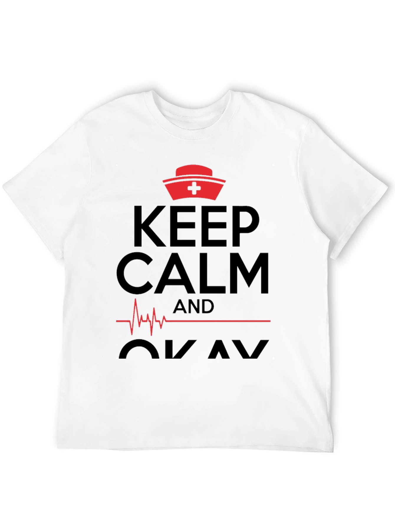 Black Keep Calm Nurse T-Shirt Funny Medical Shirt view 12