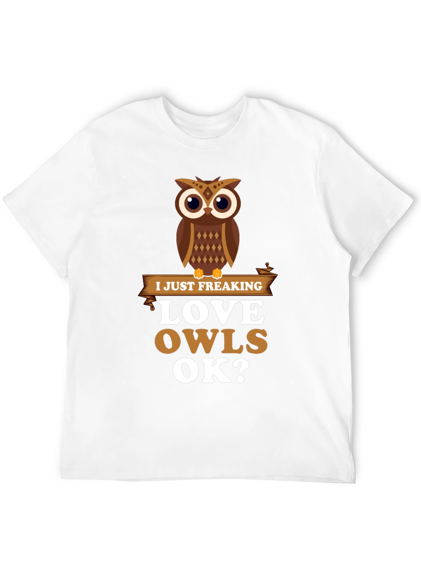 Black I Just Freaking Love Owls Graphic T-Shirt view 12