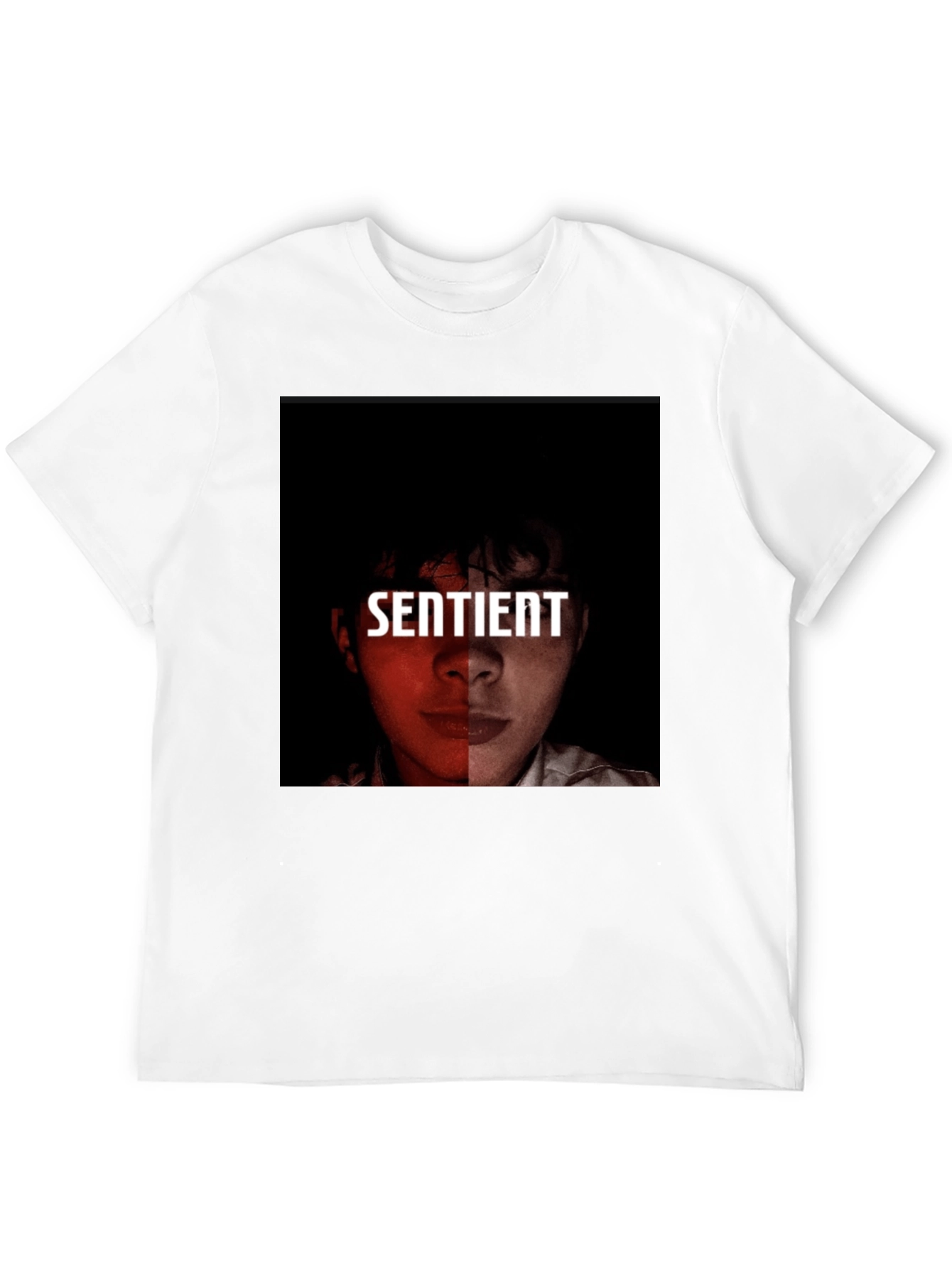 Black Sentient Graphic Tee - Modern Streetwear view 12