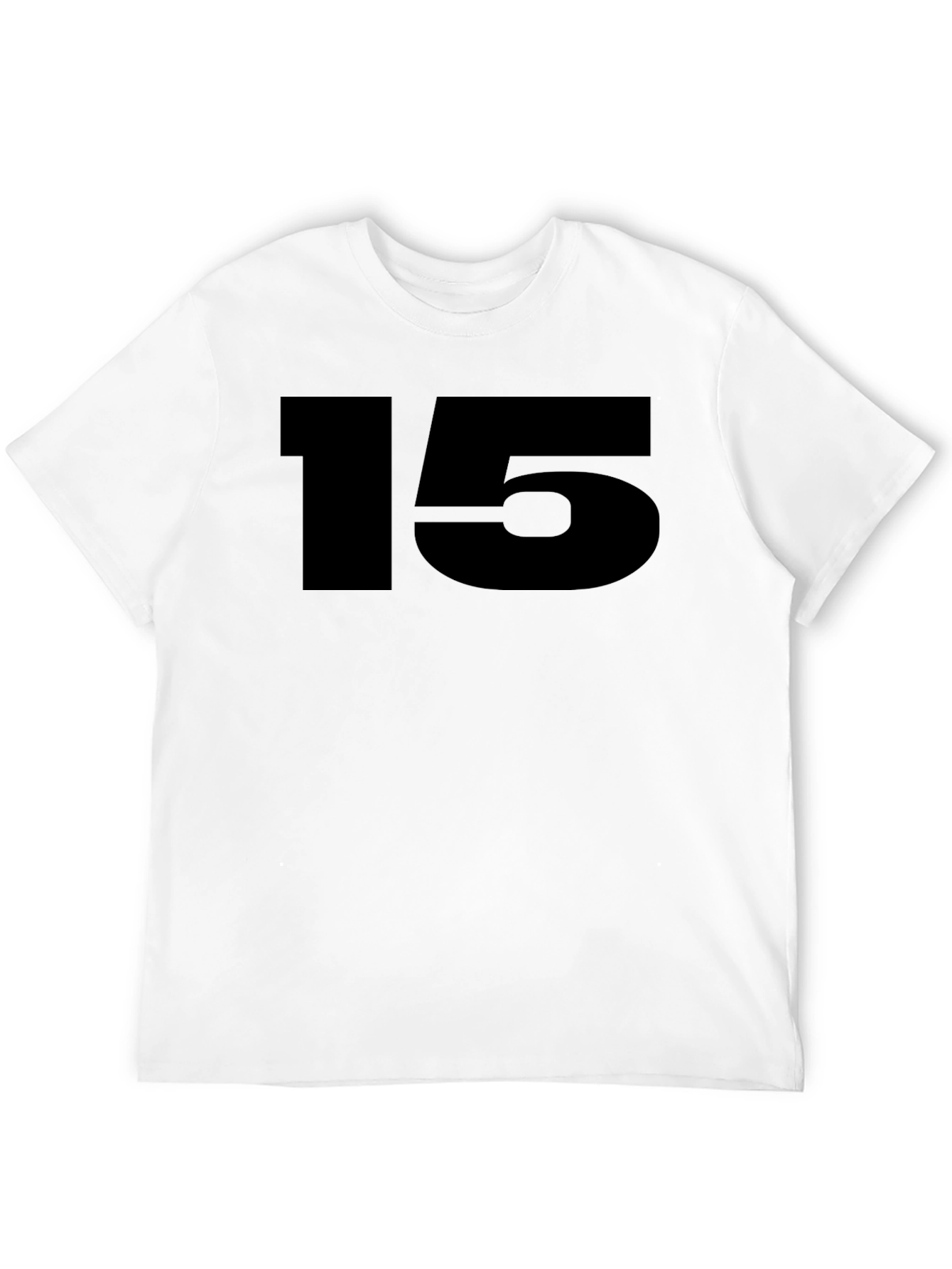 Black Black T-Shirt with Bold Number 15 view 12