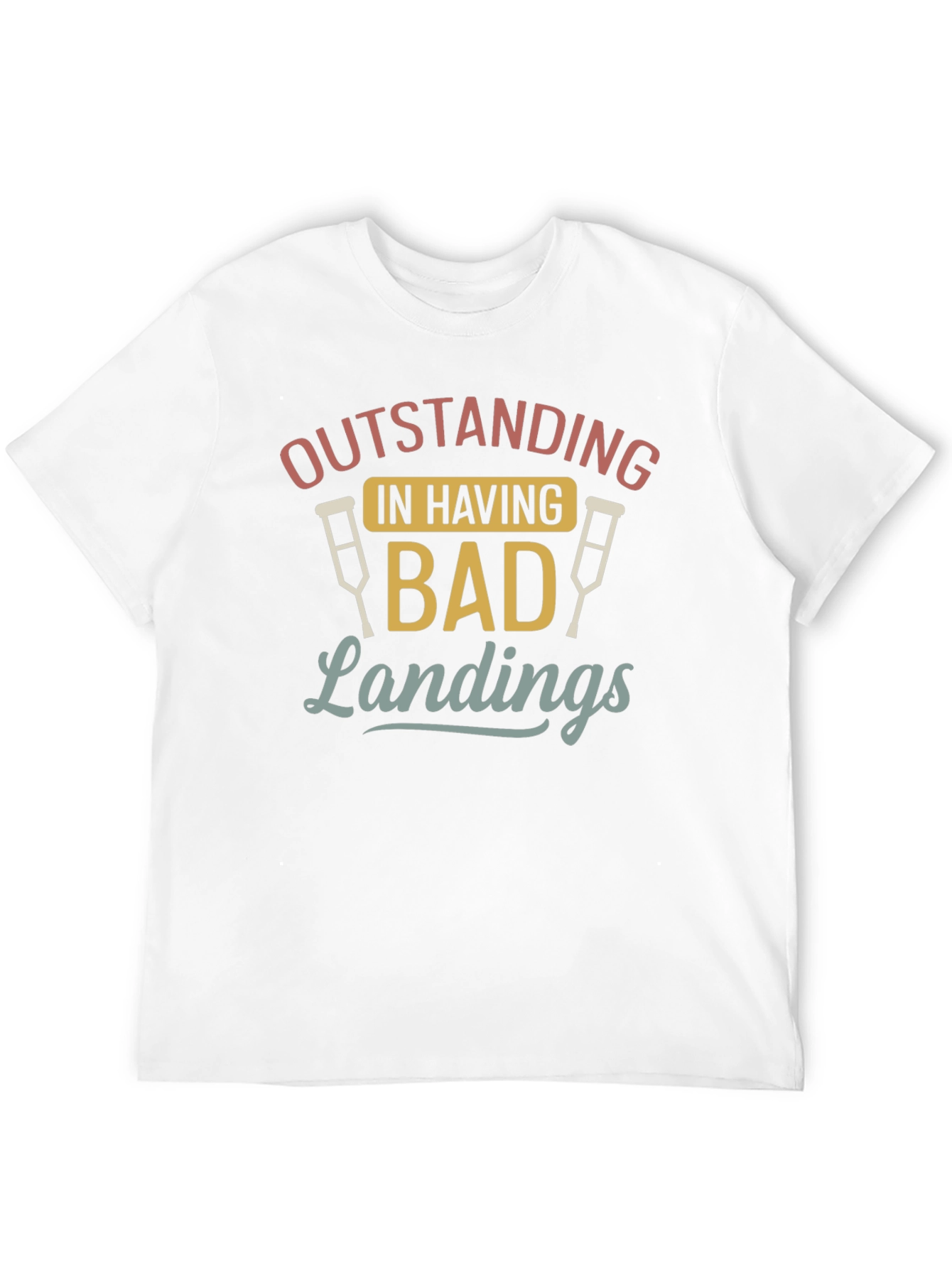 Black Outstanding Bad Landings Graphic T-Shirt view 12
