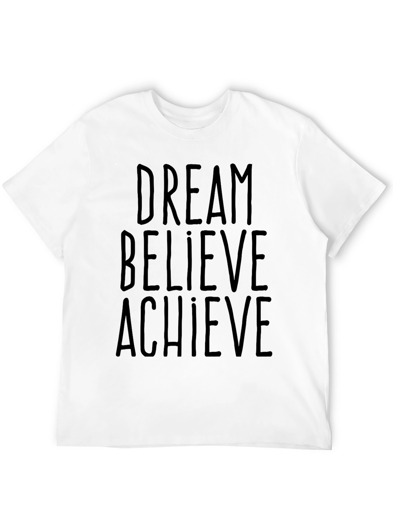 Black Dream Believe Achieve Black Graphic Tee view 12