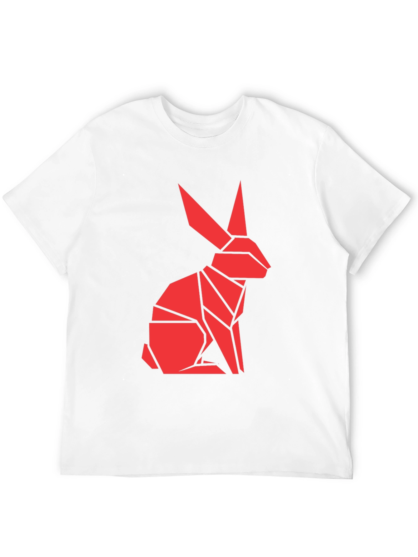 Black Origami Rabbit Graphic T-Shirt - Unique Design view 12