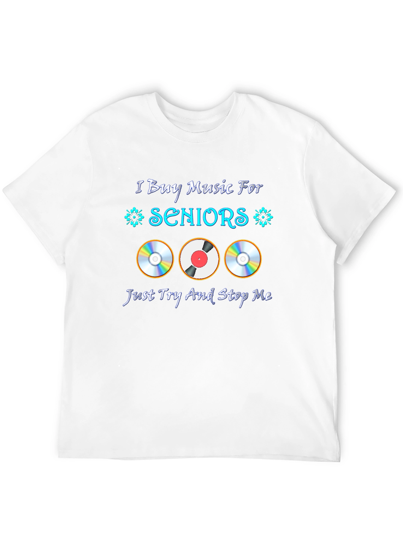 Black I Buy Music For Seniors T-Shirt view 12