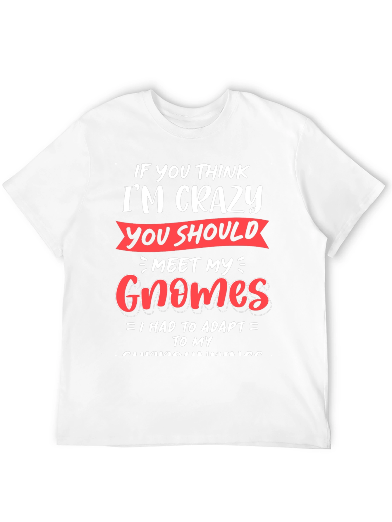 Black Crazy Gnomes Graphic T-Shirt - Funny Novelty Tee view 12