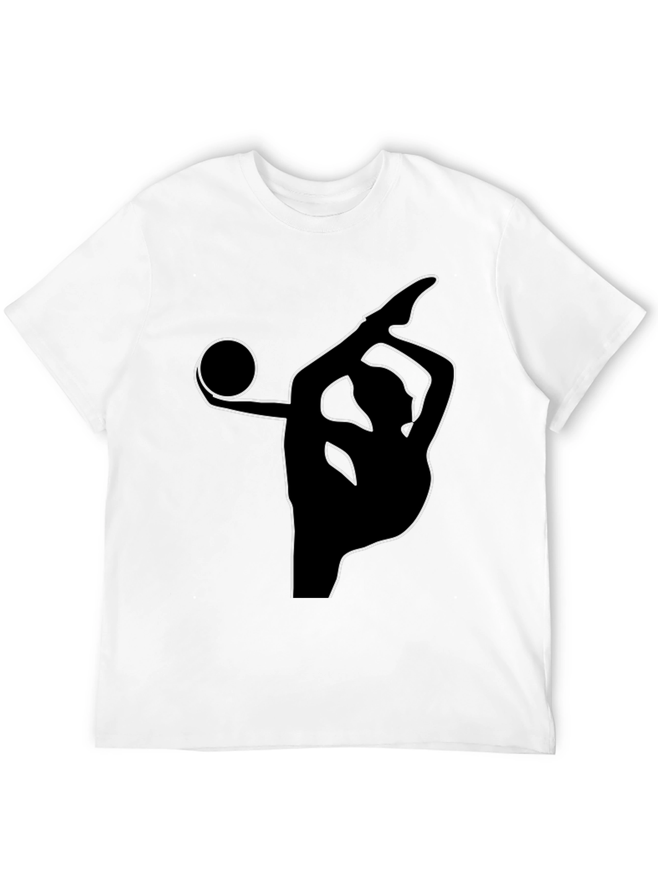 Black Gymnast Silhouette Black T-Shirt view 12