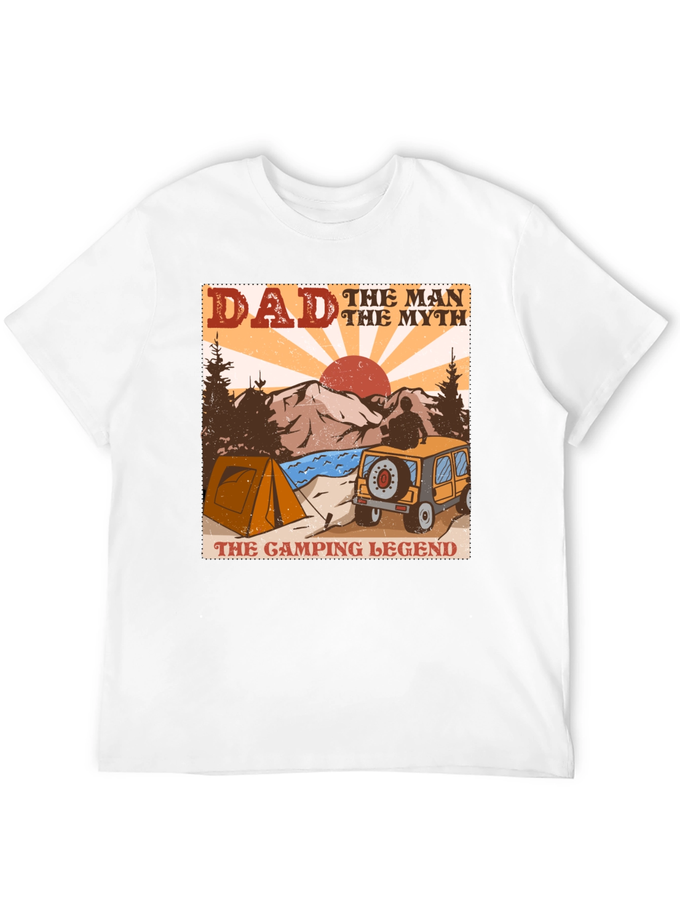 Black Dad Camping Legend Graphic Tee view 12