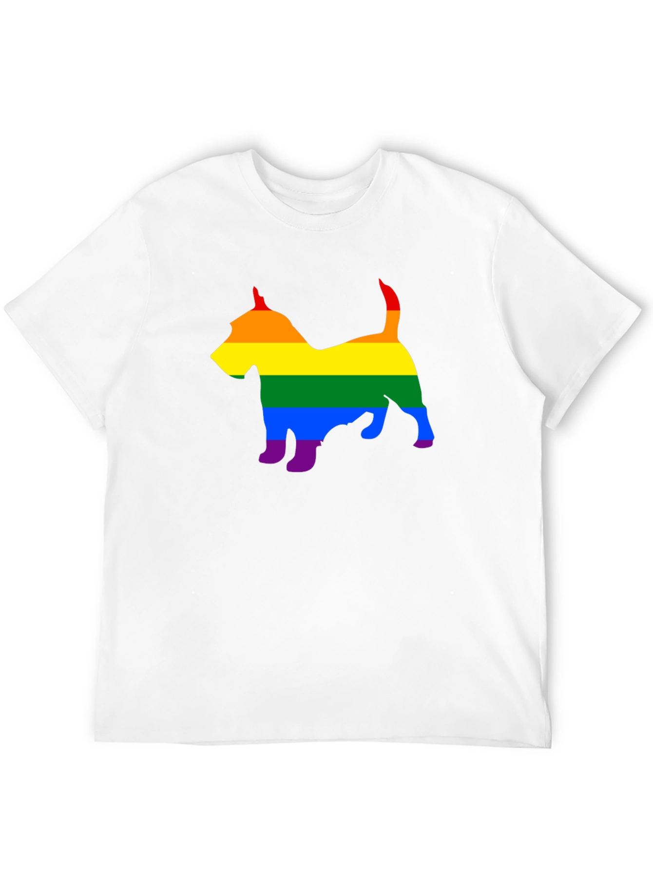 Black Rainbow Dog Silhouette Tee - Pride Apparel view 12