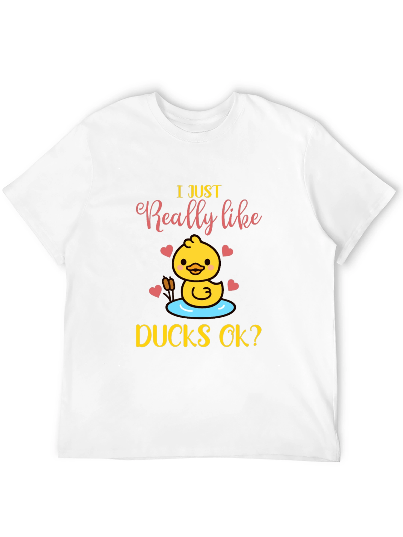 Black I Just Really Like Ducks OK? T-Shirt view 12