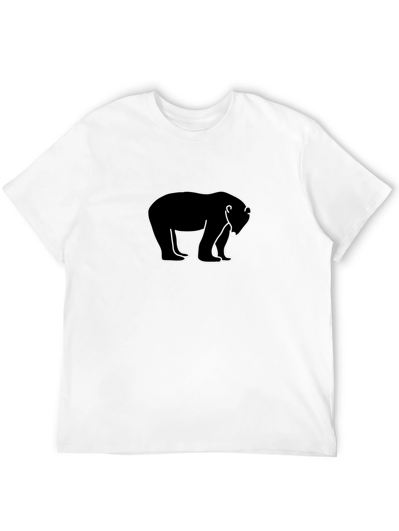 Black Cool Bear Graphic Black T-Shirt view 12