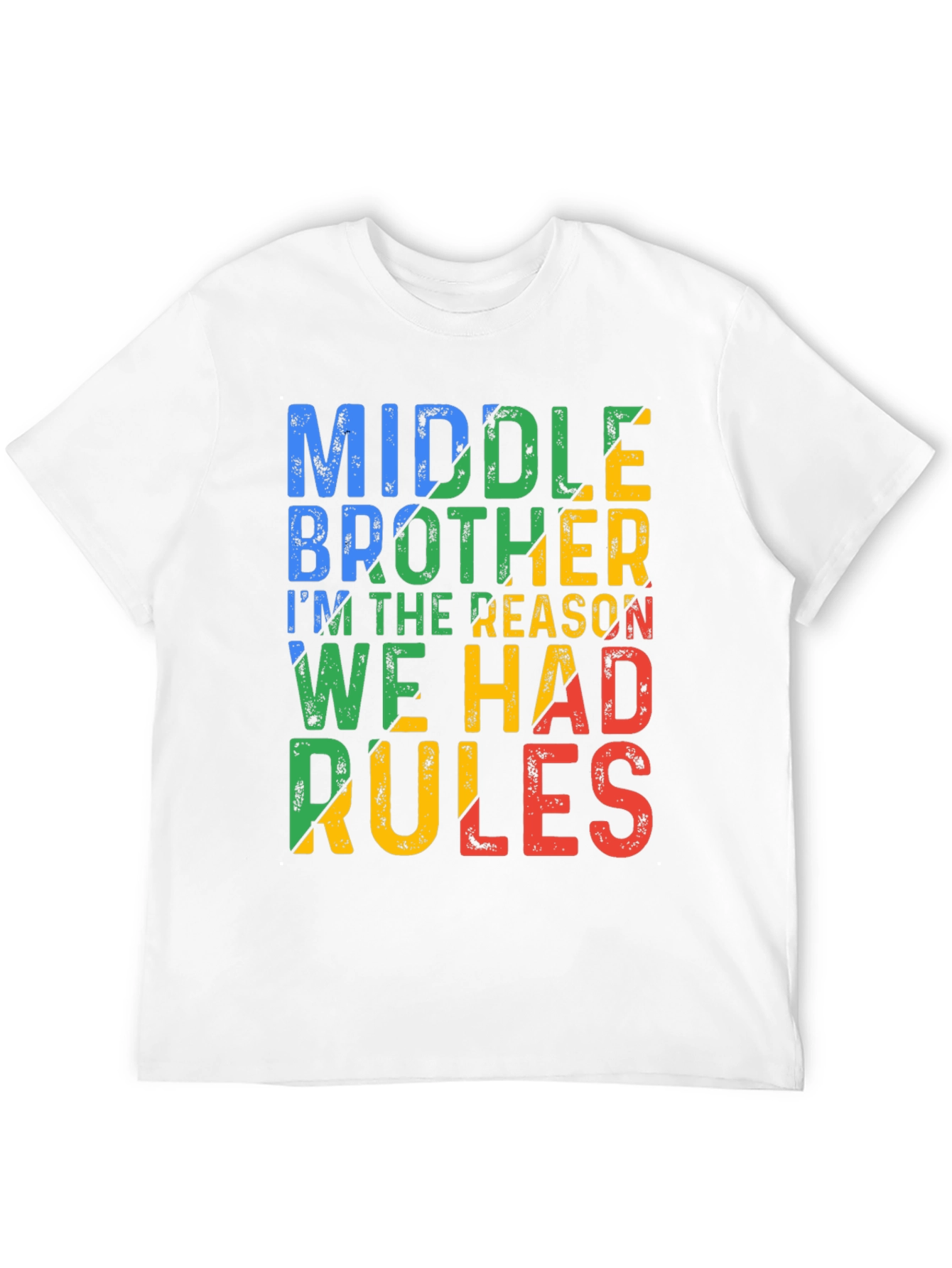 Black Middle Brother T-Shirt: I'm The Reason We Had Rules view 12