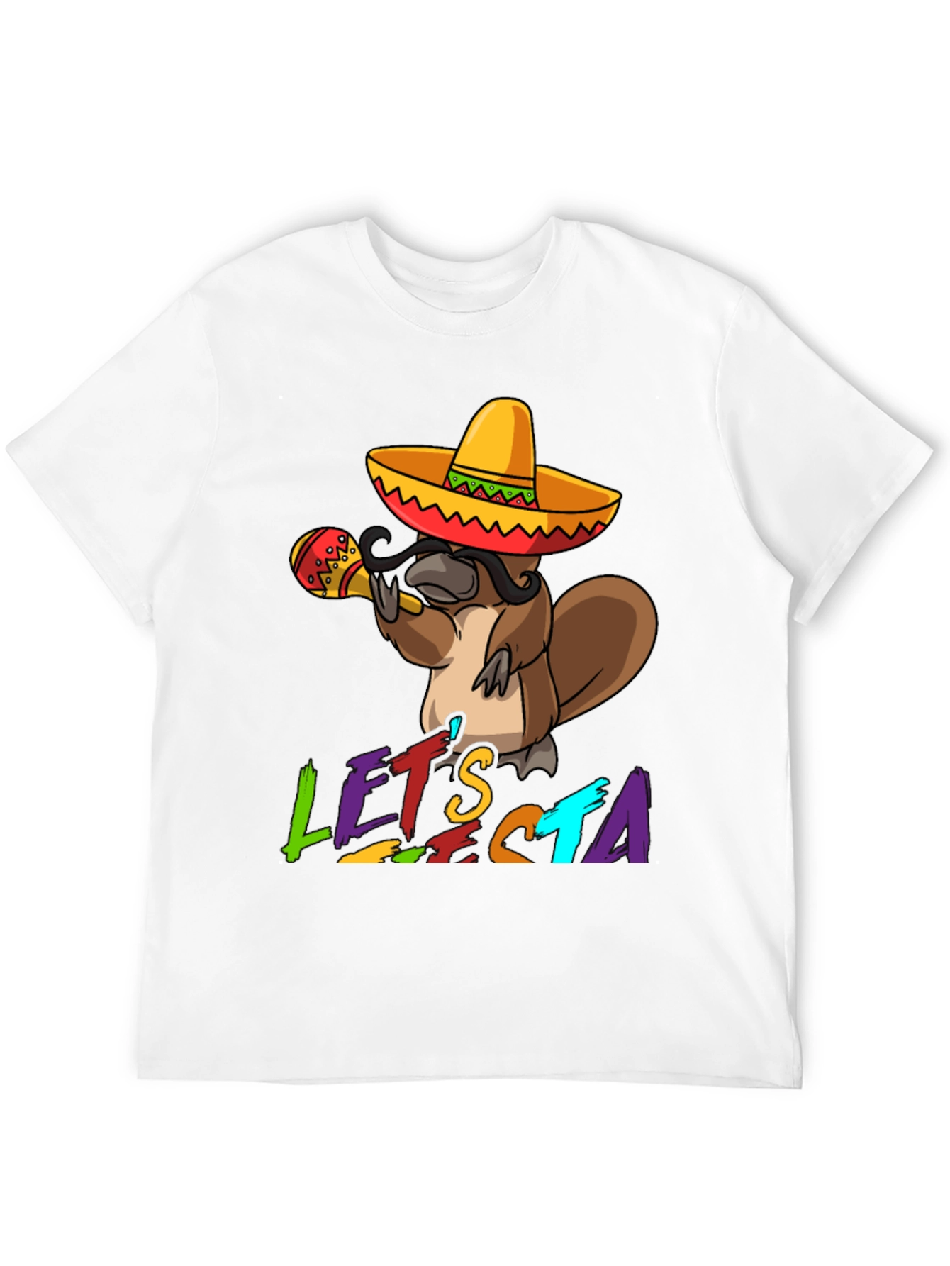 Black Let's Fiesta Platypus T-Shirt view 12