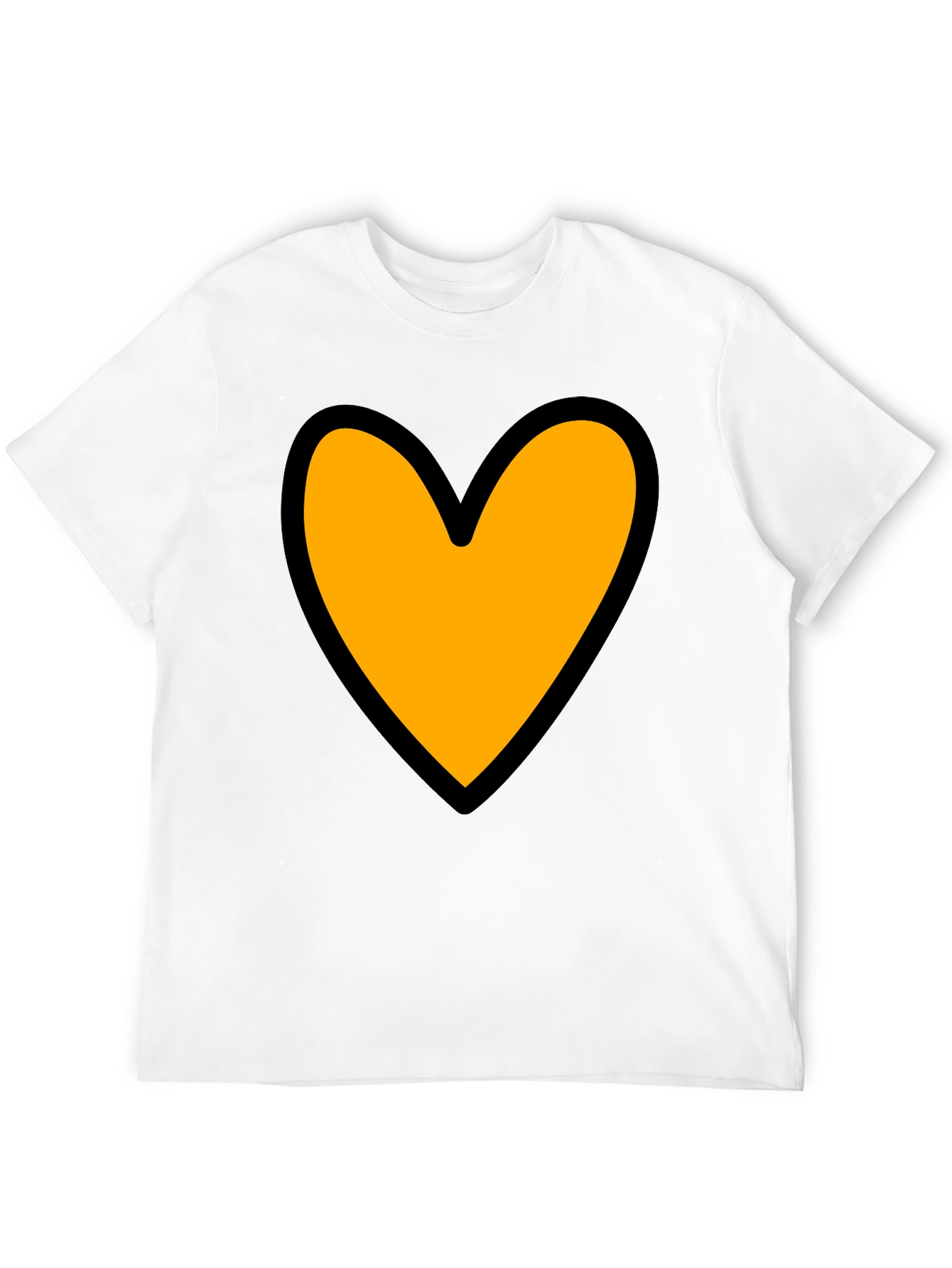 Black Heart Graphic Tee - Black Cotton Blend Casual T-Shirt view 12