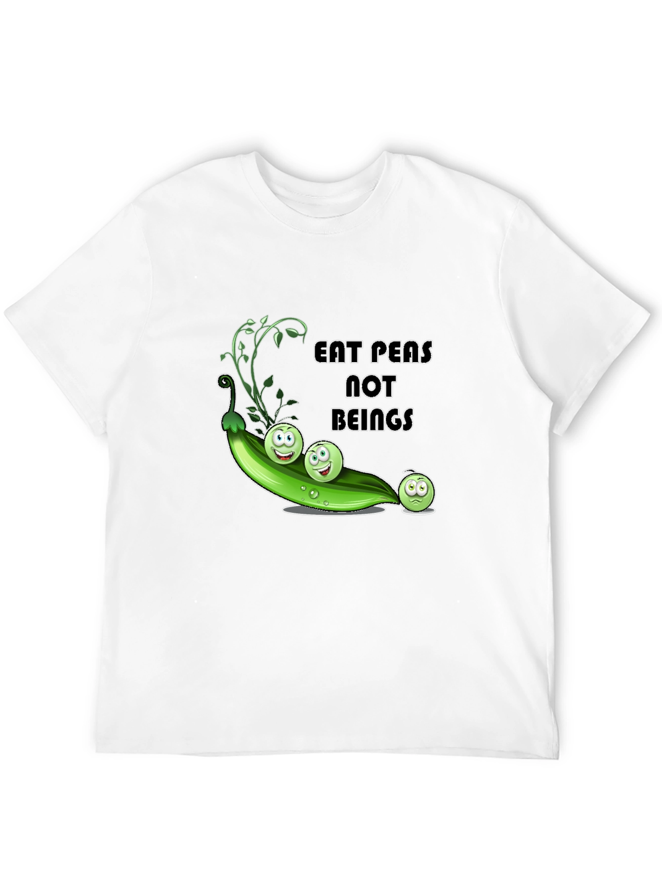 Eat Peas Not Beings Vegan Graphic T-Shirt - 12
