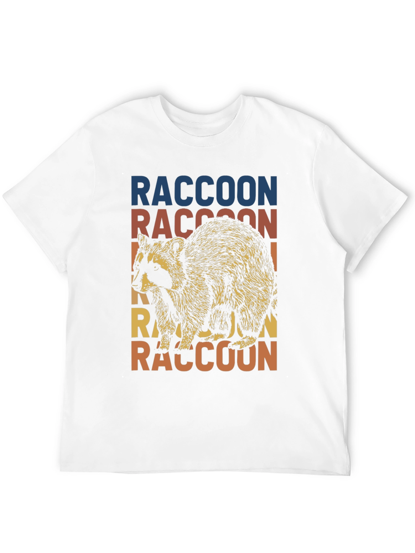 Black Retro Raccoon Graphic T-Shirt - Vintage Style Tee view 12