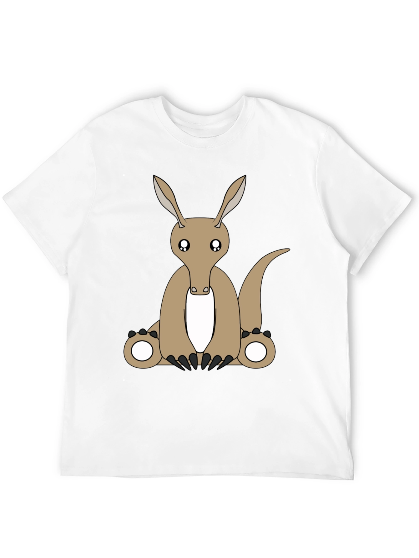 Black Cartoon Aardvark Black T-Shirt view 12